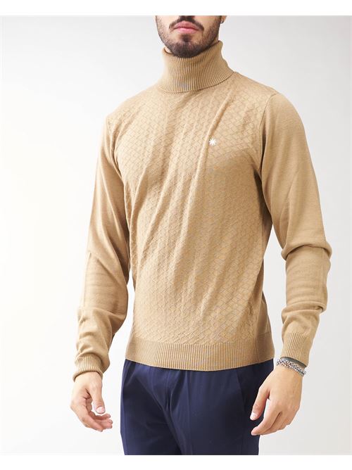 Jacquard sweater with high neck Manuel Ritz MANUEL RITZ | Sweater | 3532M53423387824